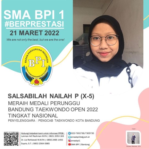 MERAIH MEDALI PERUNGGU BANDUNG TAEKWONDO OPEN 2022 TINGKAT NASIONAL 